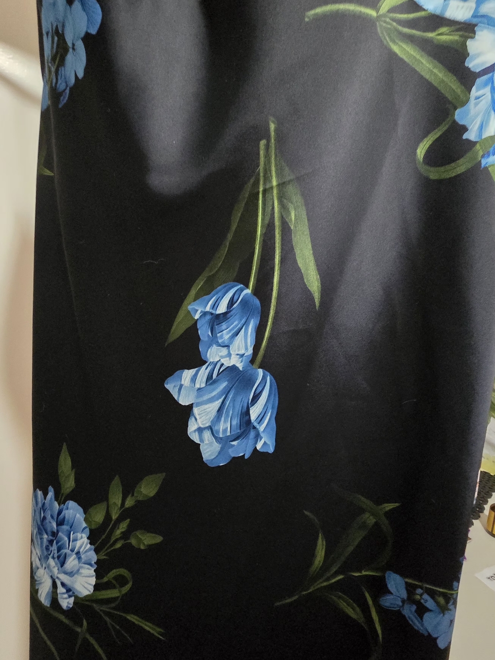 NWOT Sachin + Babi Floral Navy Blue A-Line, V-Neck Maxi Dress W/ Straps Sz 14 - Picture 14 of 14